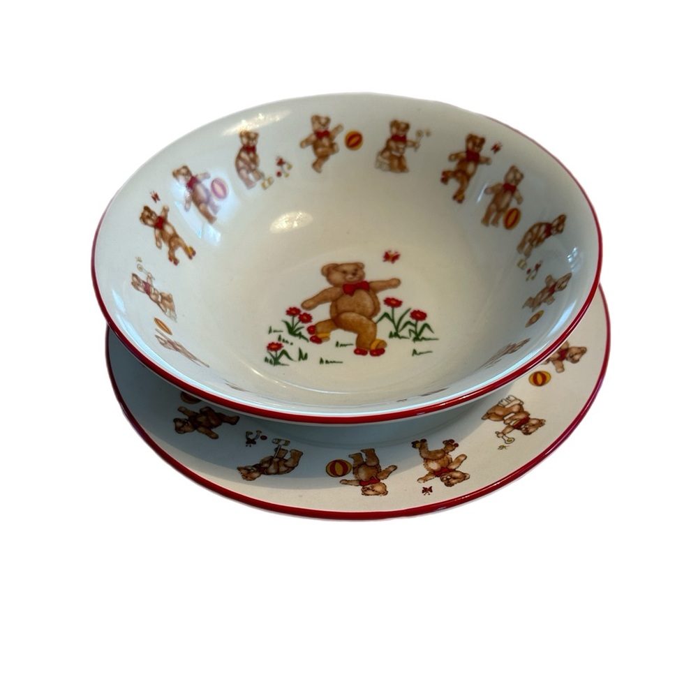 Mason’s Teddy Bears 1984 Plate and Bowl